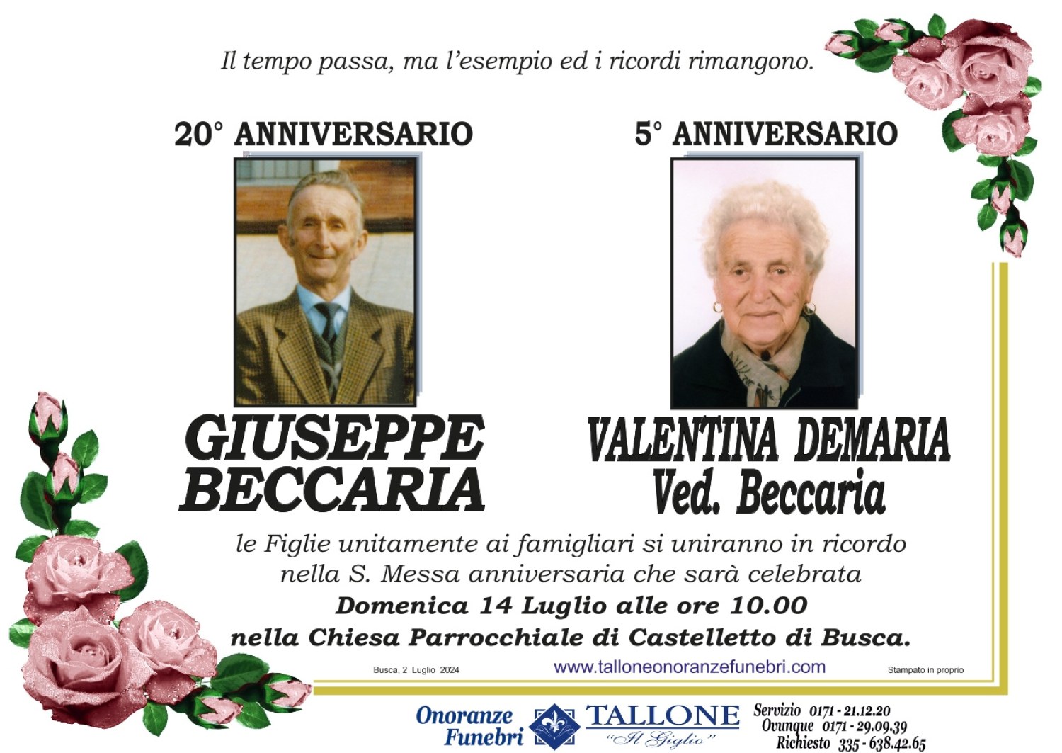 Giuseppe Beccaria Valentina Demaria